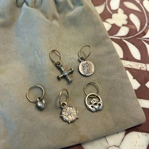 LEE BREVARD Endless Hoop Charm Earring Collection